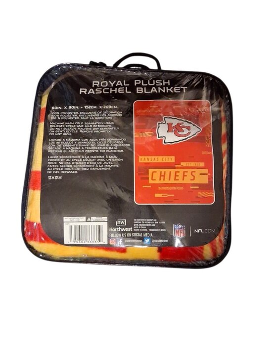 Northwest Other - NWT NFL Kansas City Chiefs Royal Plush Raschel Blanket 60x80